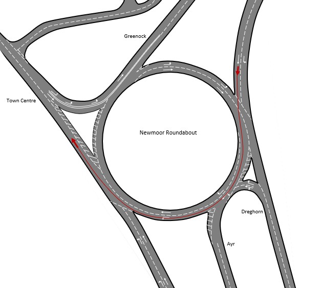 Newmoor Roundabout in Irvine