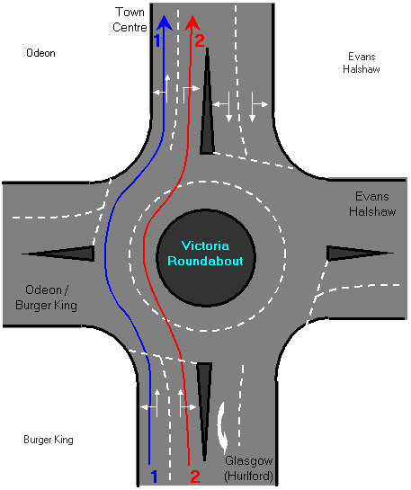 Victoria Roundabout in Kilmarnock